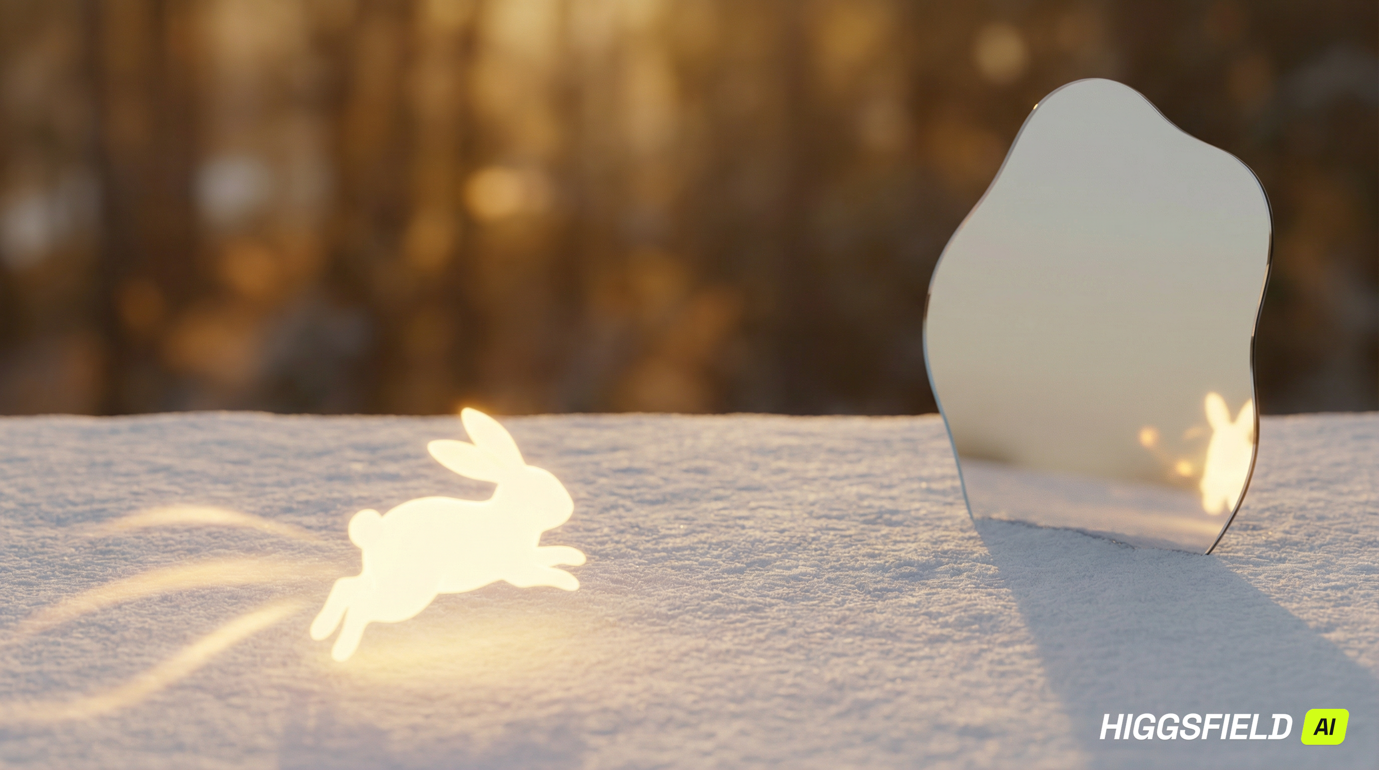 Органическое зеркало на светлой стене