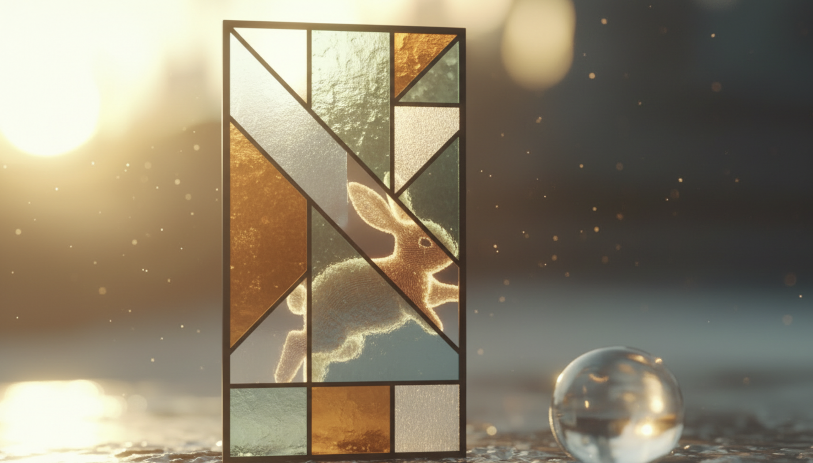 Витражное панно с тёплой подсветкой